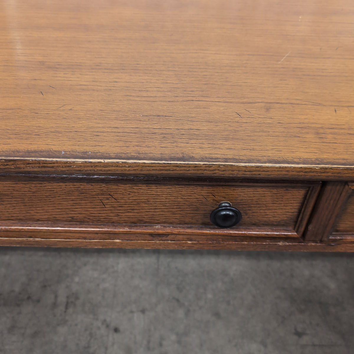 Oak Tone Paneled Storage Cabinet