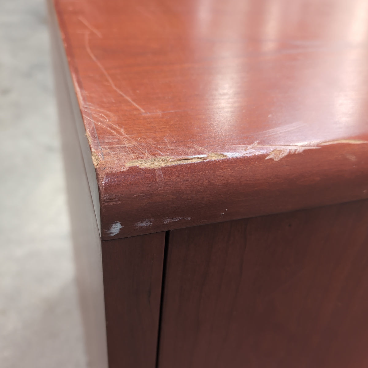 Reddish Brown Two-Door Storage Cabinet