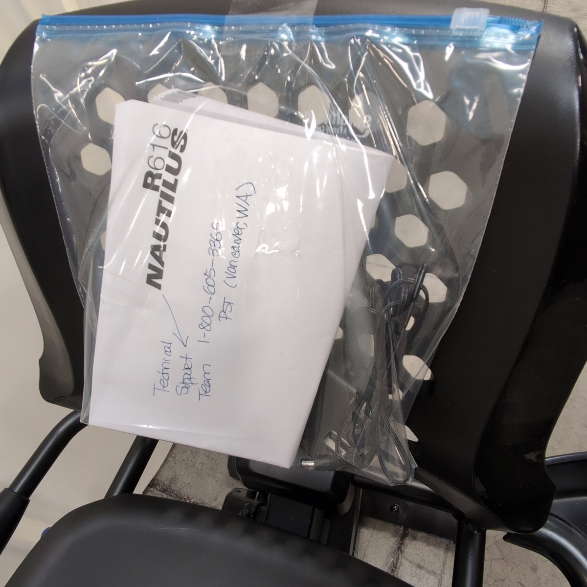 Nautilus R616 Black Recumbent Exercise Bike