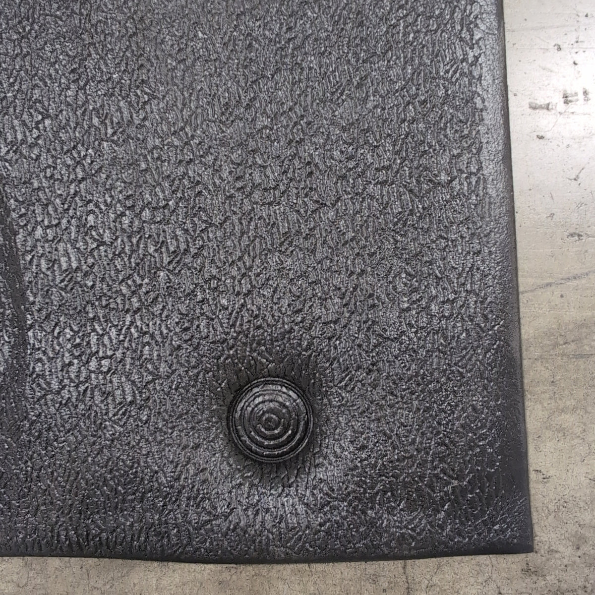 Textured Black Rectangular Floor Mat