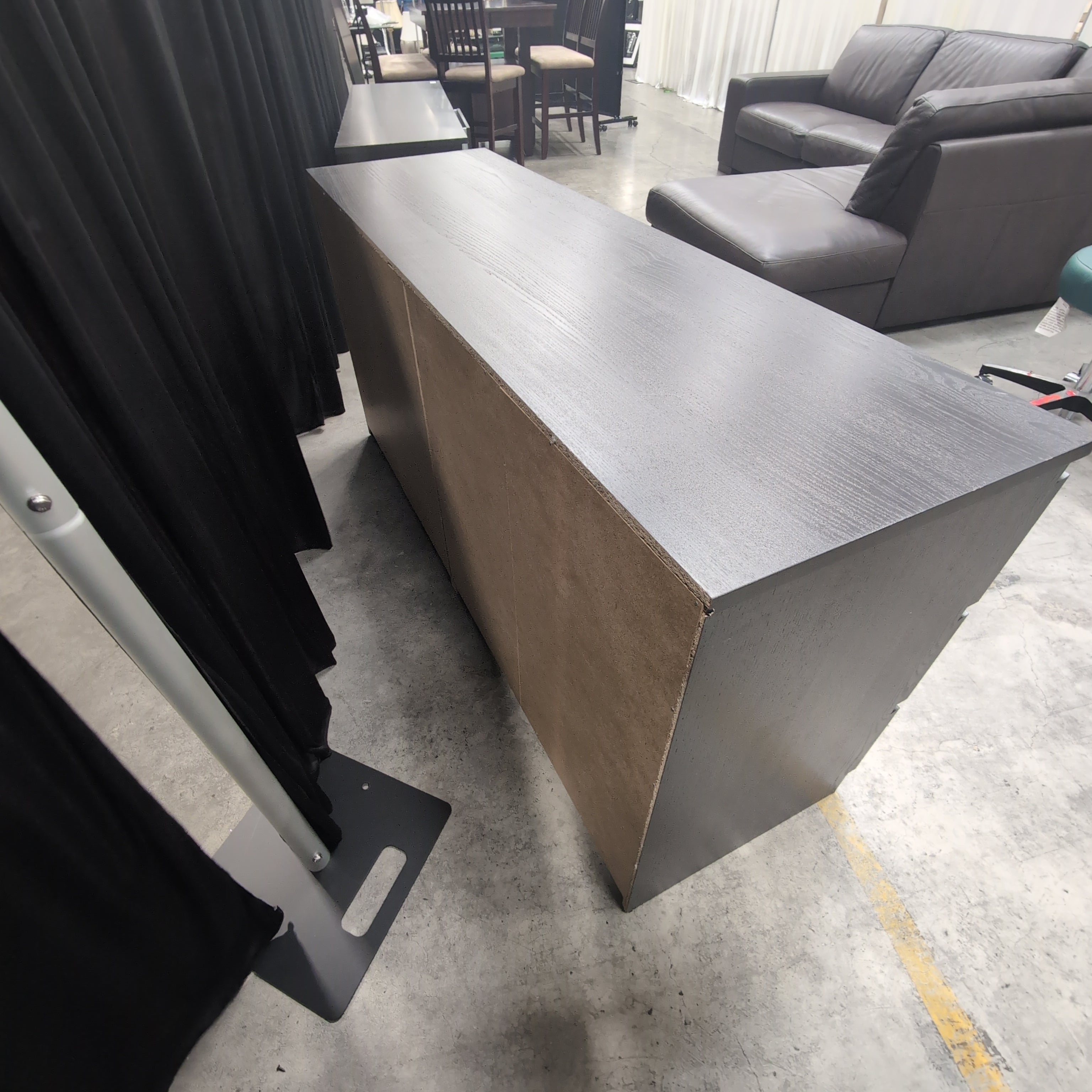 Dark Wood Modern Six-Drawer Dresser