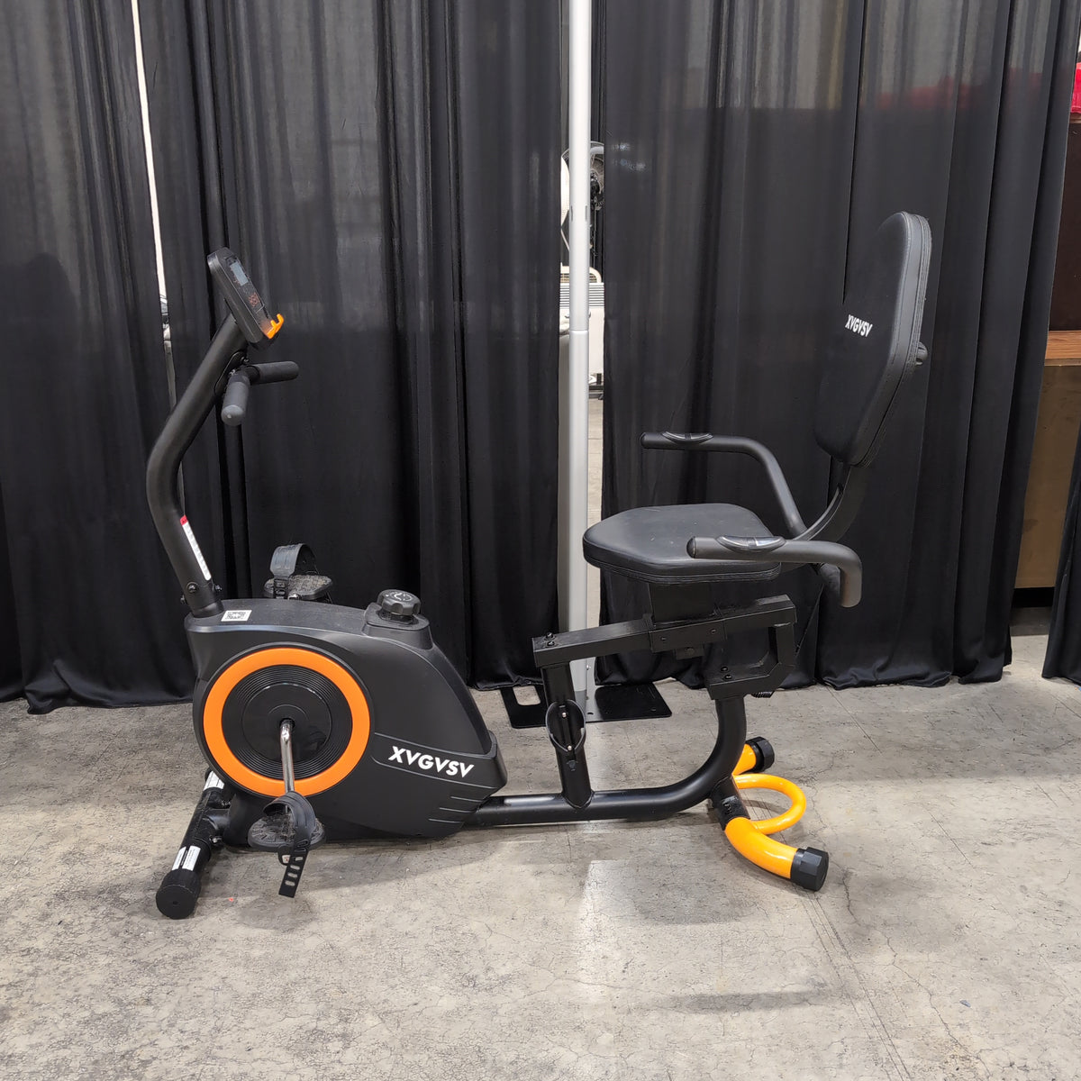 XVGVSV Black Recumbent Exercise Bike with Digital Display