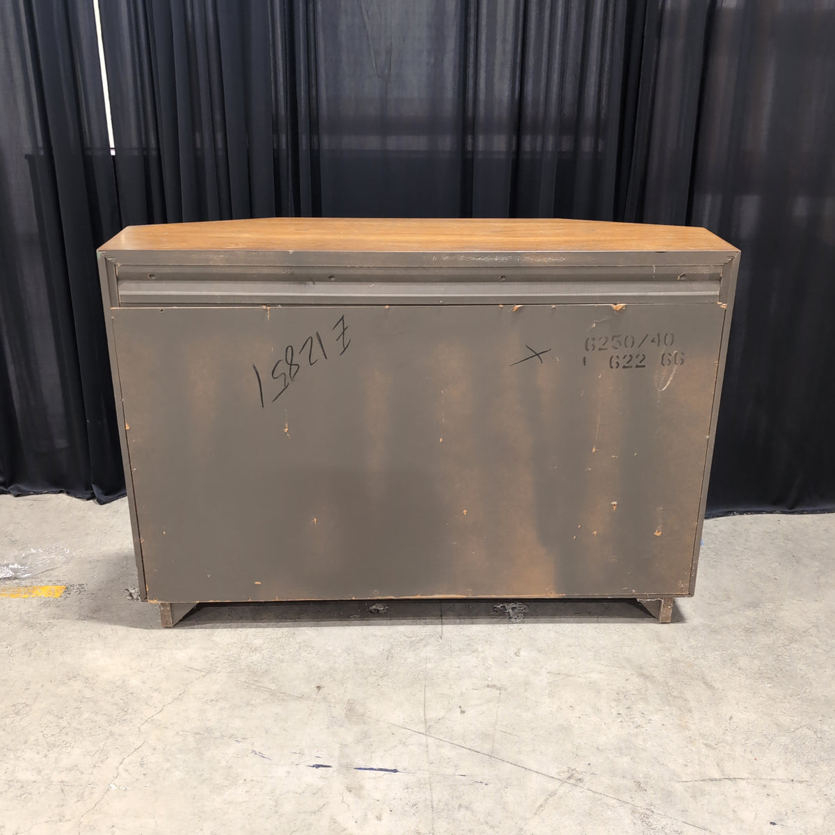Mid-Century Style Curved Front Buffet in Wood