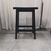 Simple Black Rectangular End Table in Wood