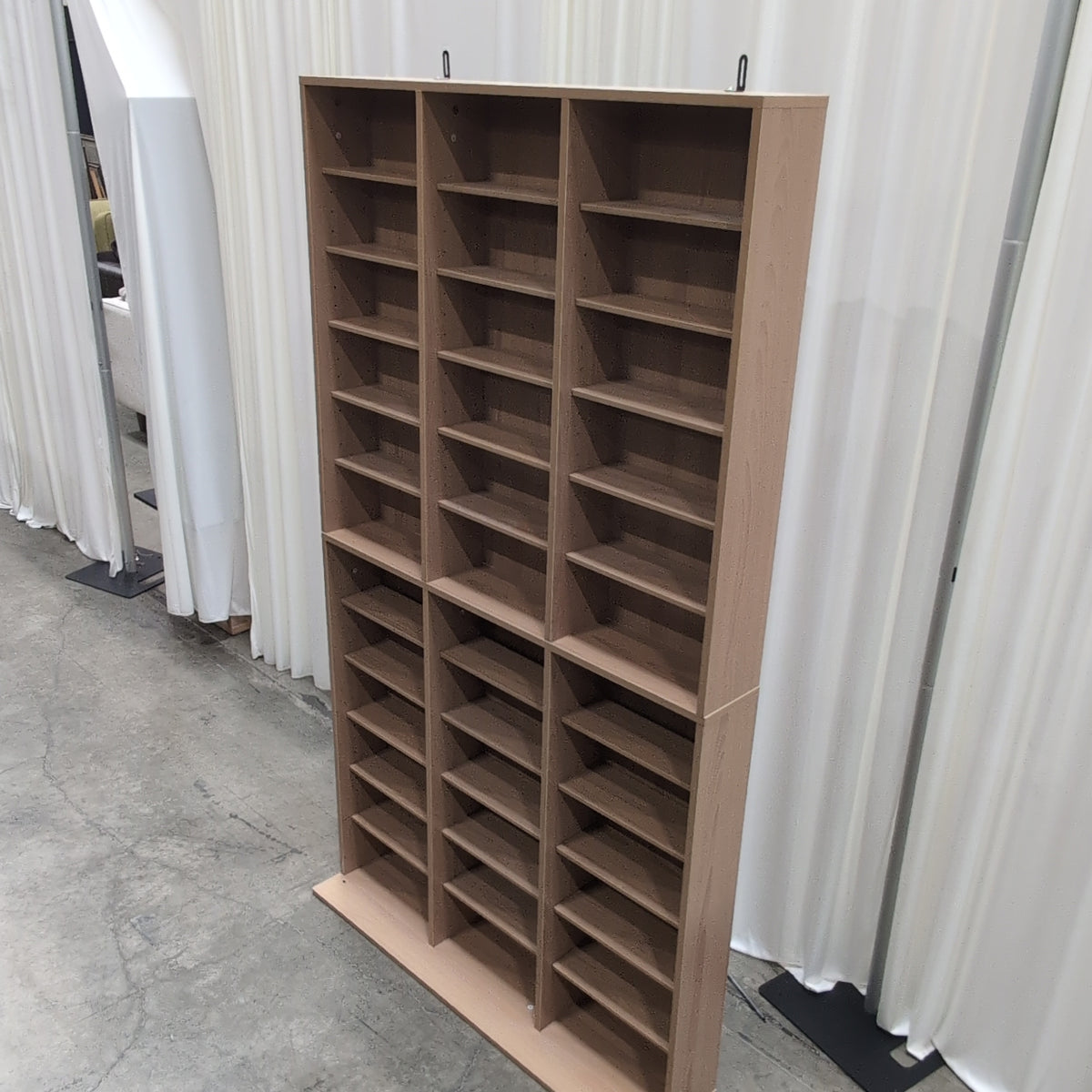 Light Brown Multi-Section Storage Unit in Laminate
