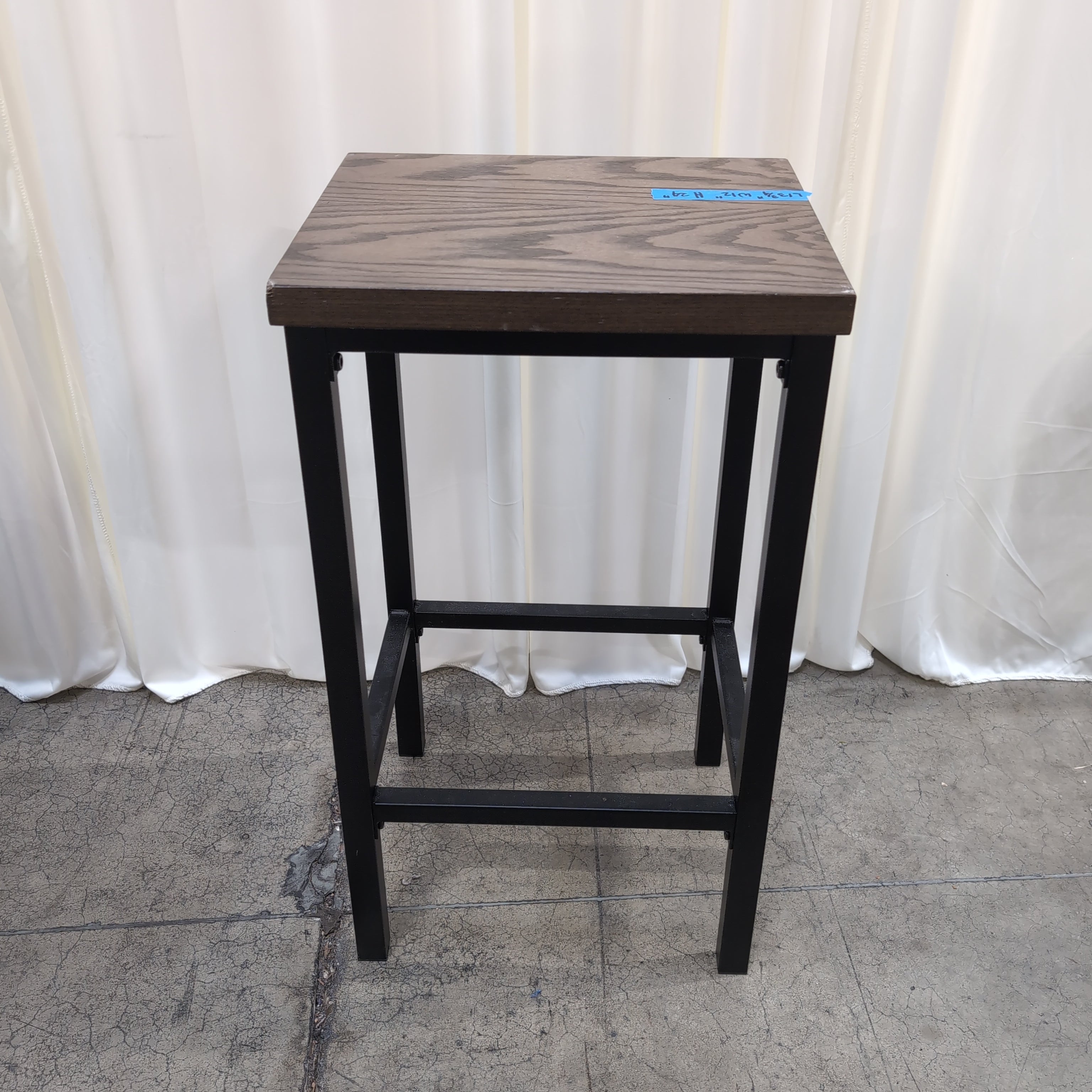 Industrial Style Brown Wood Bookcase with Metal Frame