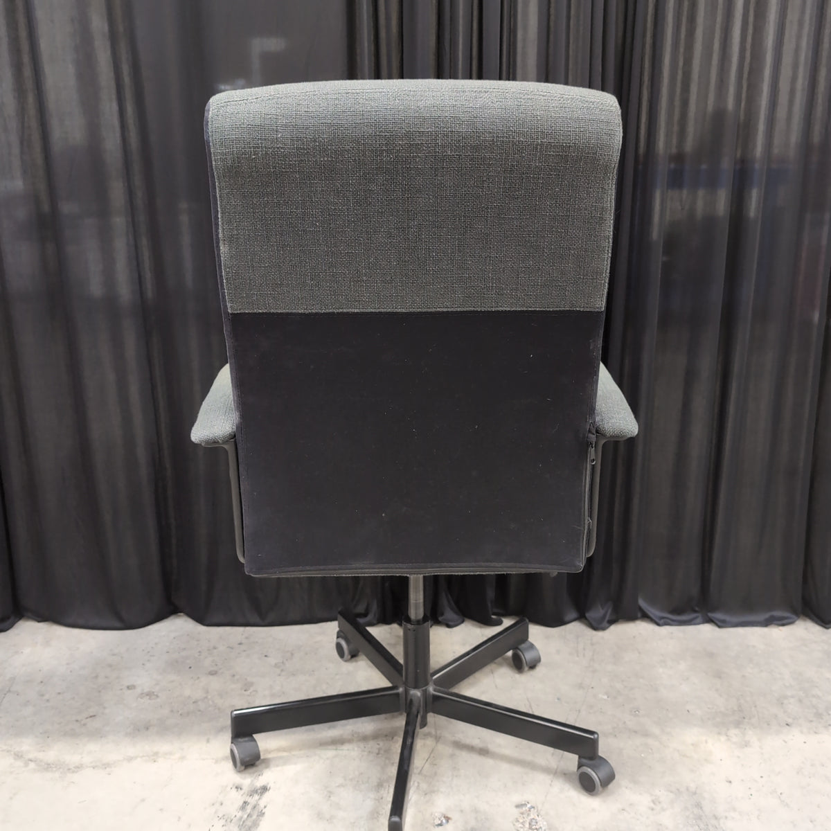 Dark Gray Fabric High-Back Office Chair