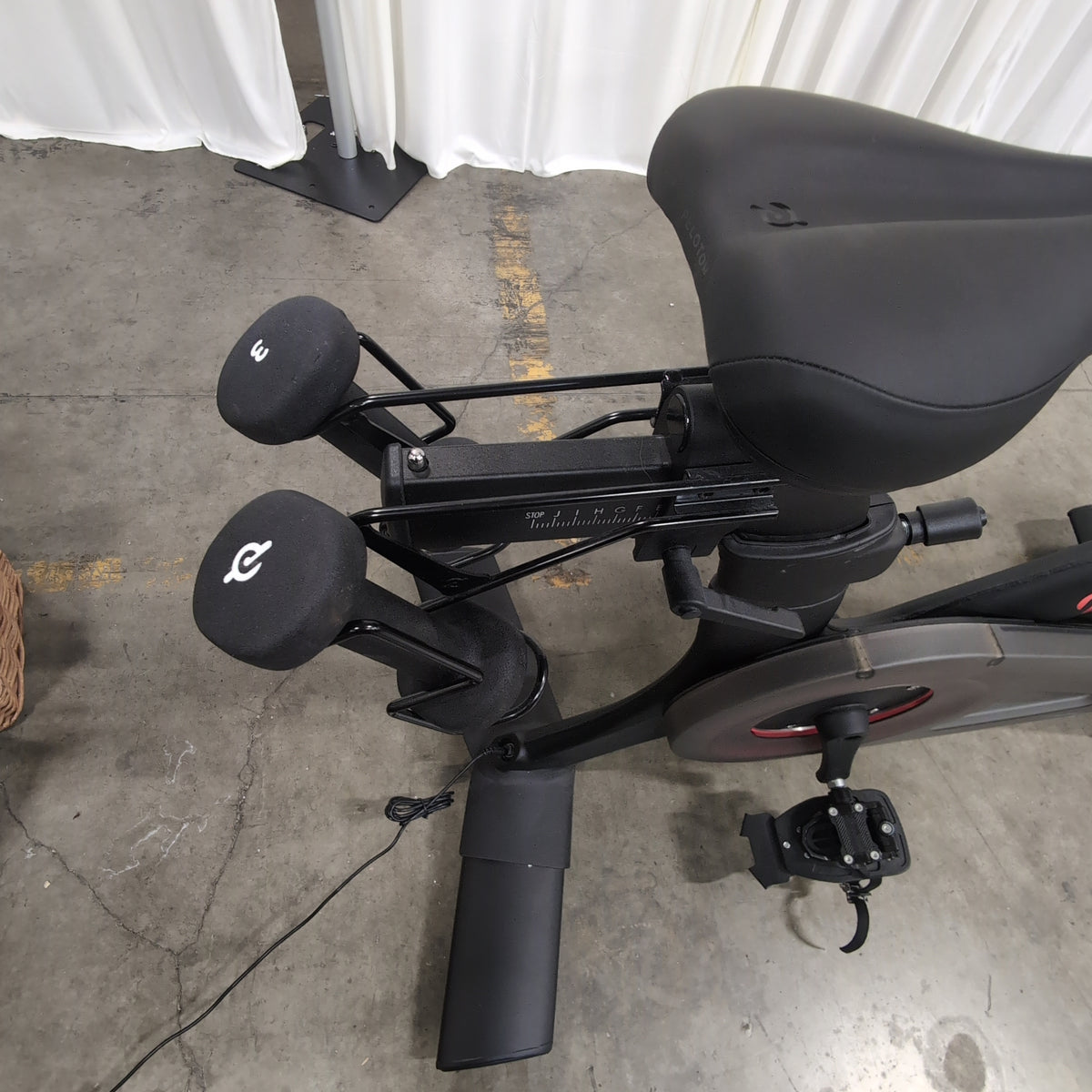 Peloton Black Exercise Bike with Integrated Screen