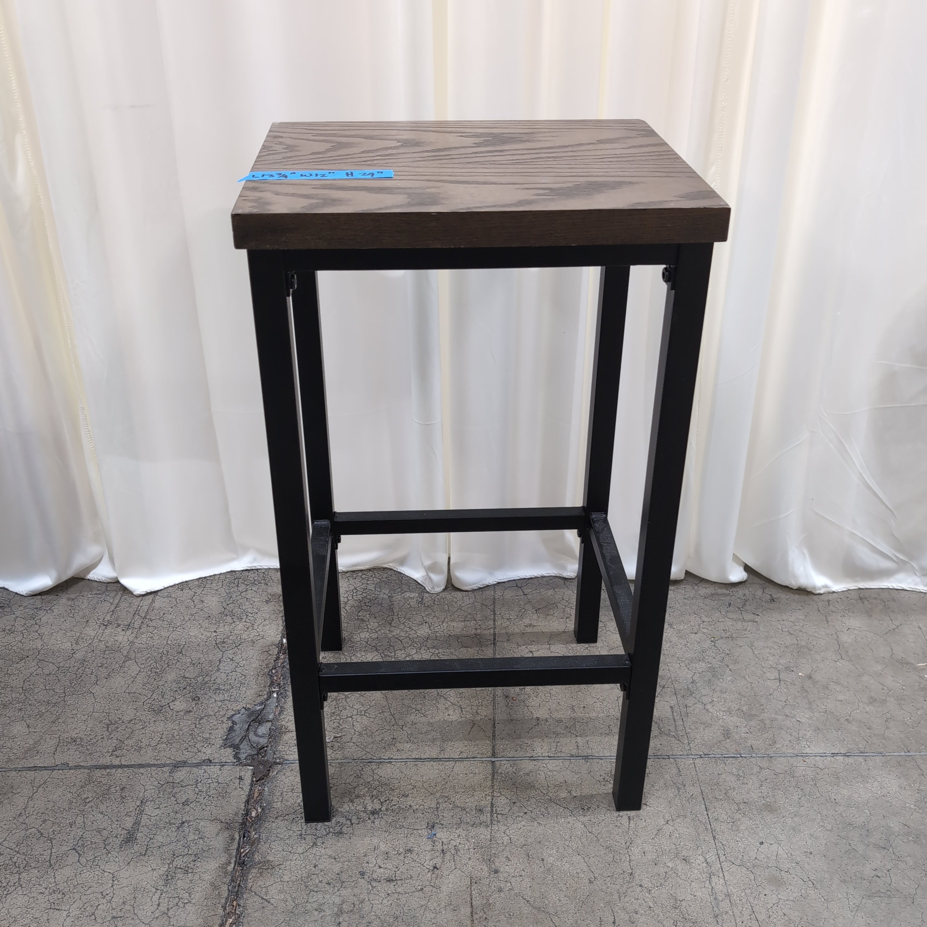 Industrial Style Brown Wood Bookcase with Metal Frame