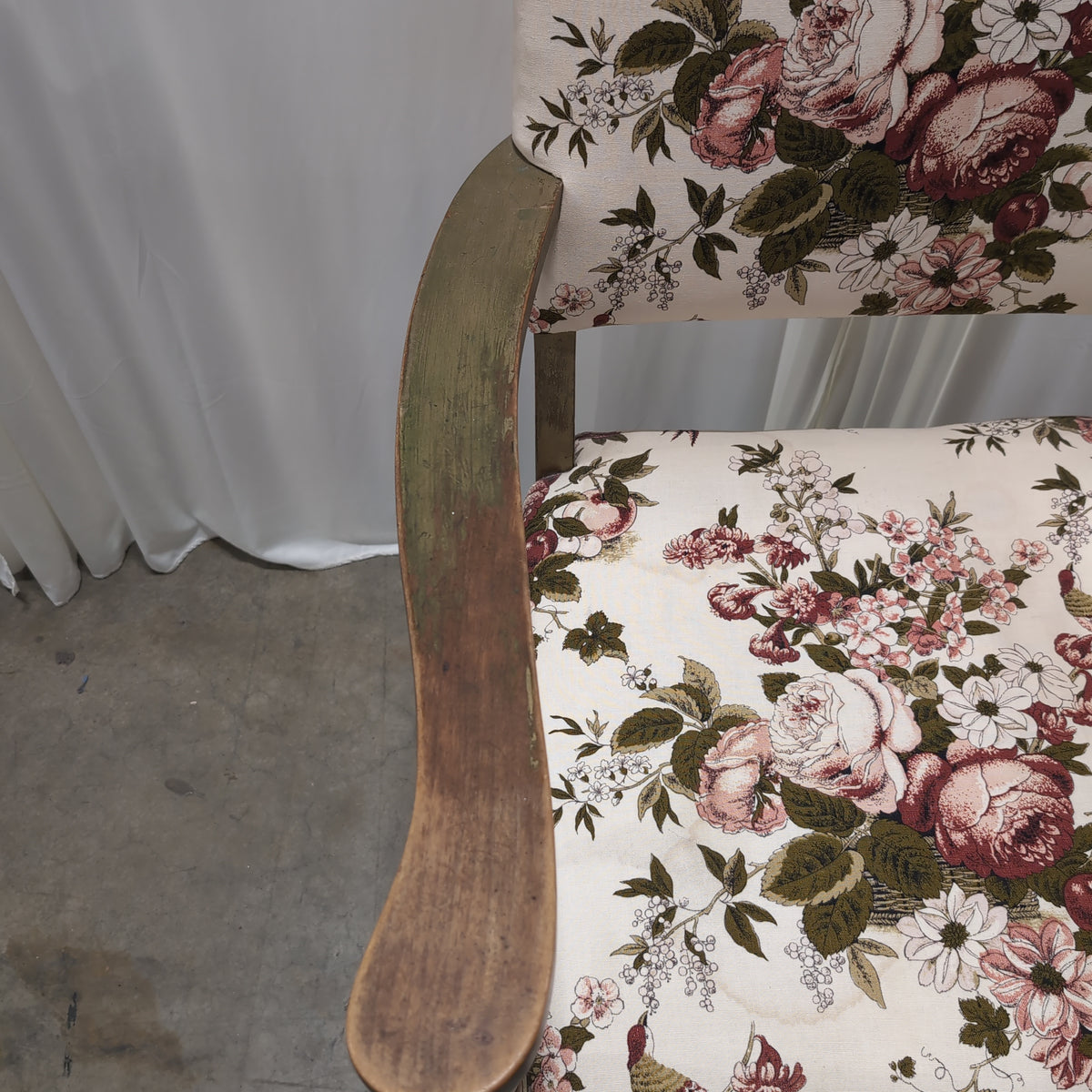 Cottage Style Floral Upholstered Armchair