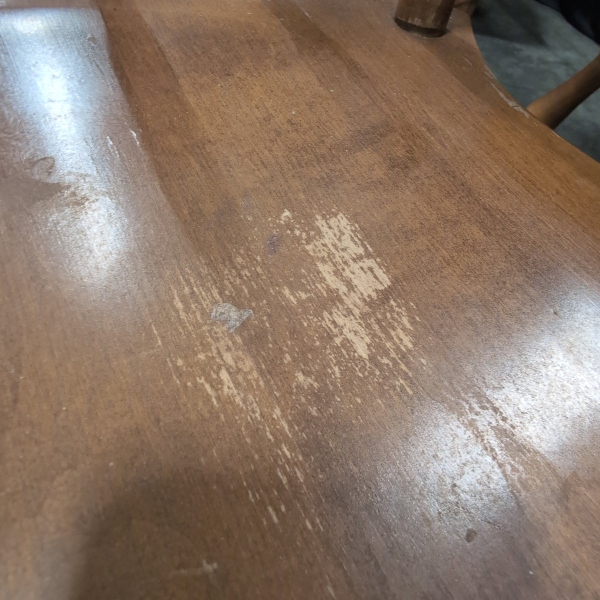 Light Wood Drop Leaf Dining Table and Six Chairs
