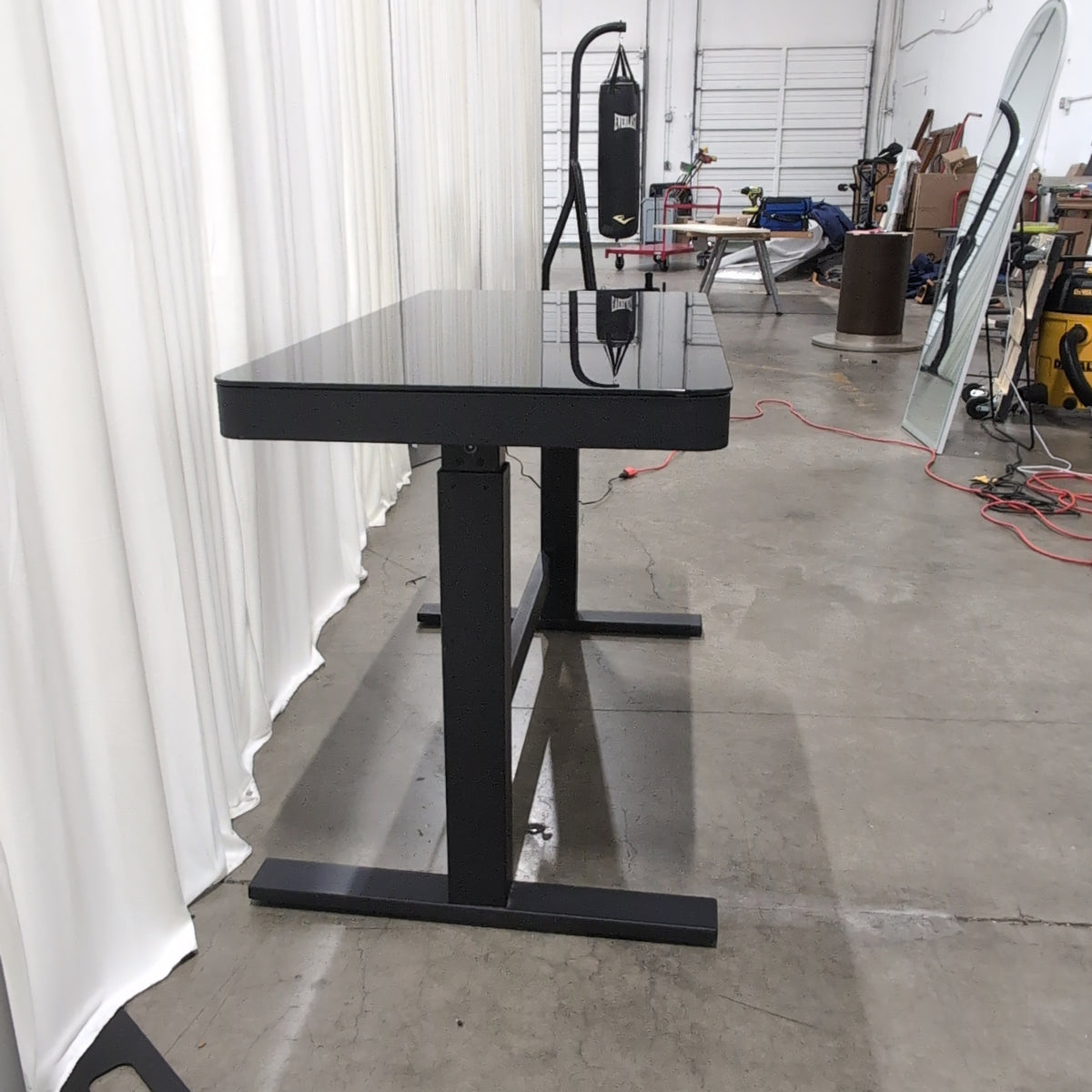 Rectangular Dark Glass Top Coffee Table