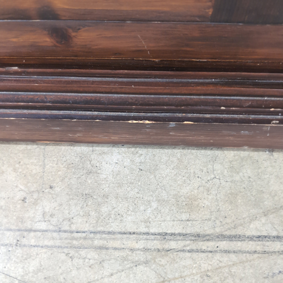 Dark Stained Hardwood China Cabinet and Buffet Set