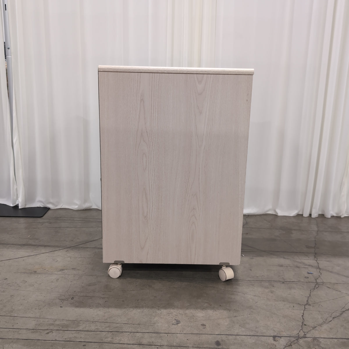 Light Wood Grain Two-Drawer Nightstand
