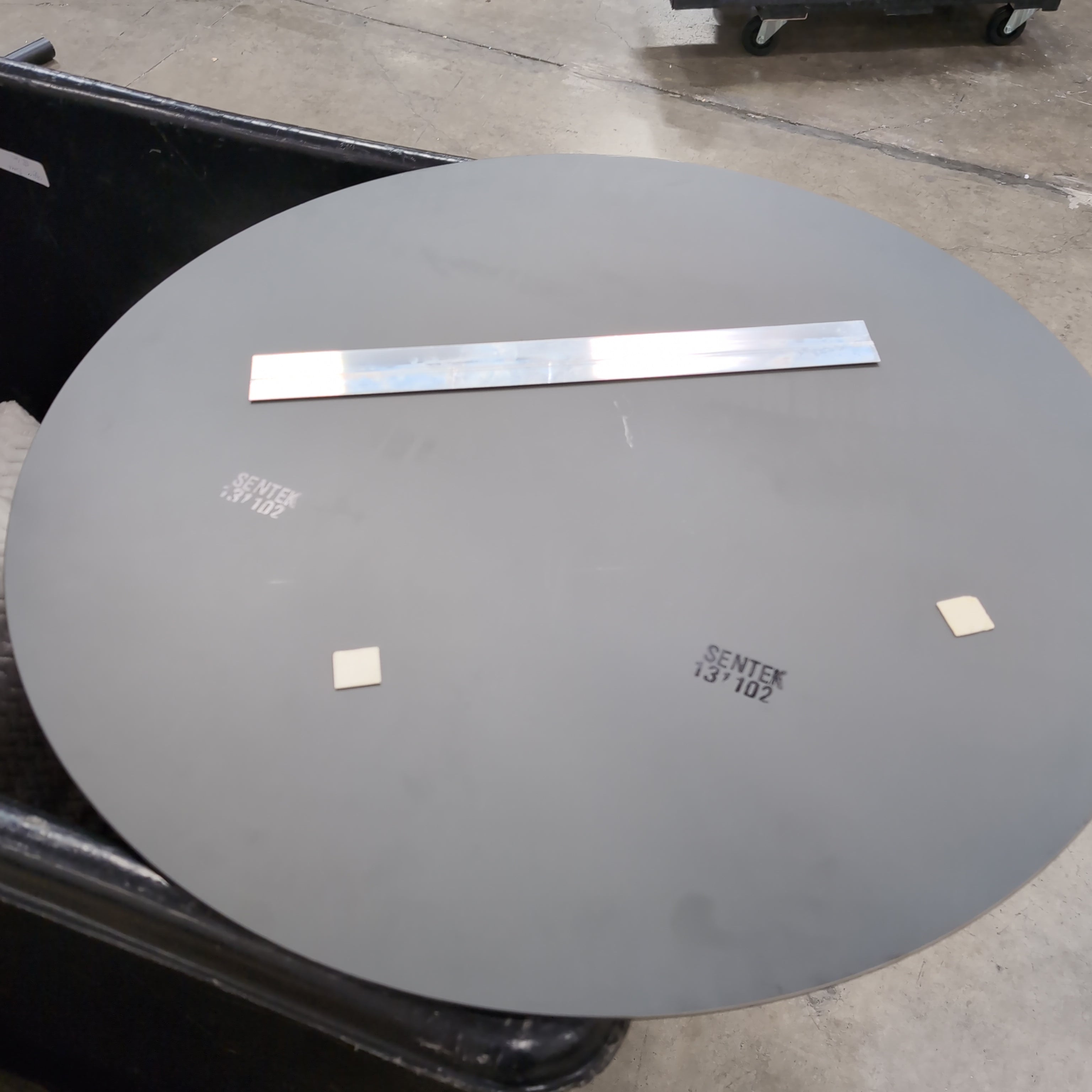Round Clear Glass Dining Table with Light Wood Base