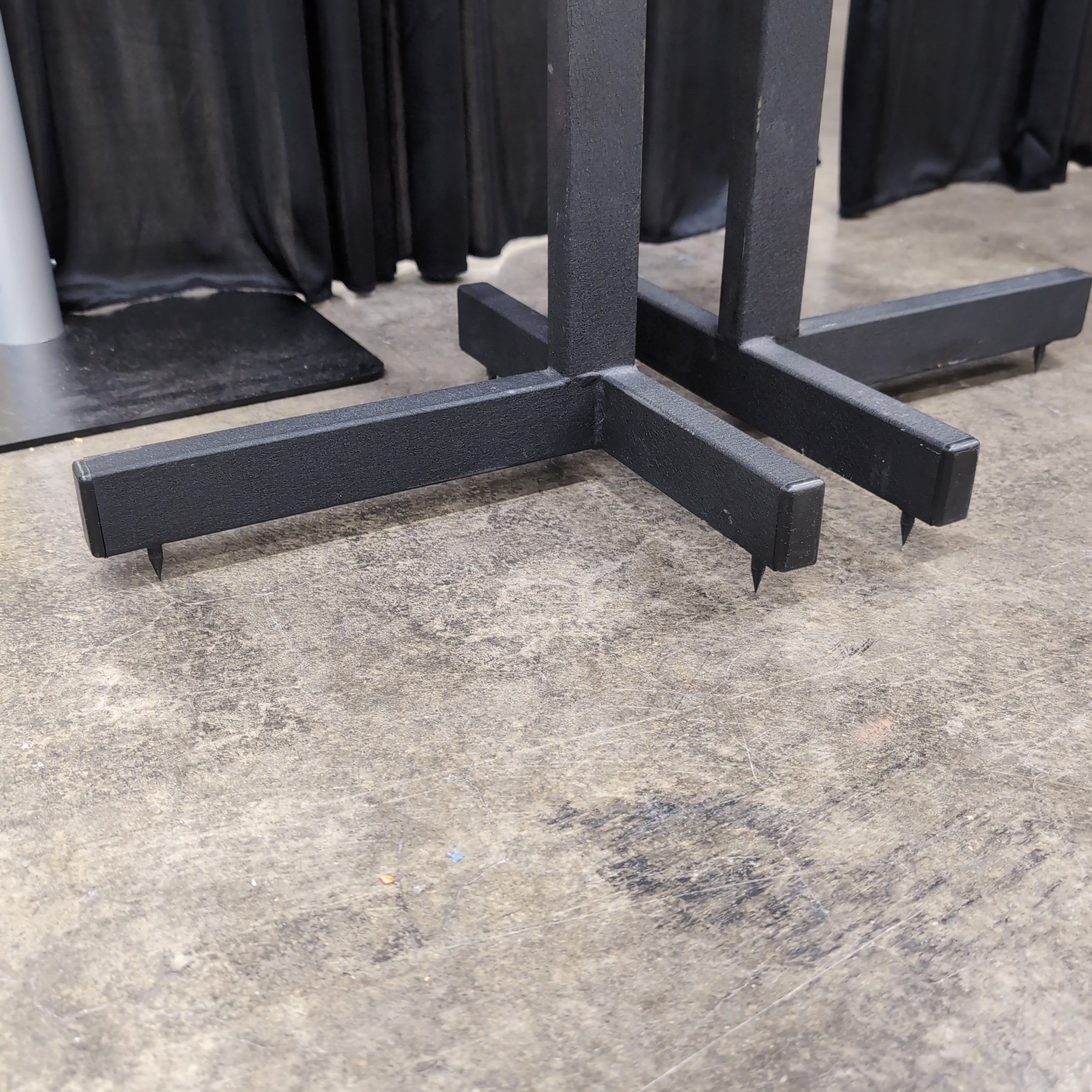 Pair of Wood Top Plant Stands