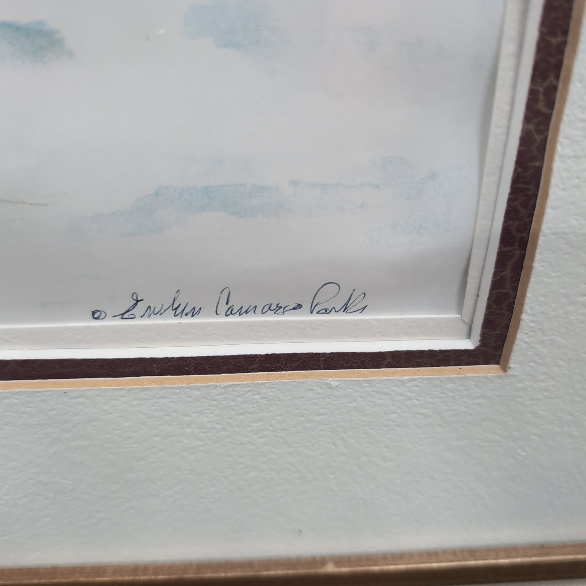 Framed Winter Children Snow Scene Painting