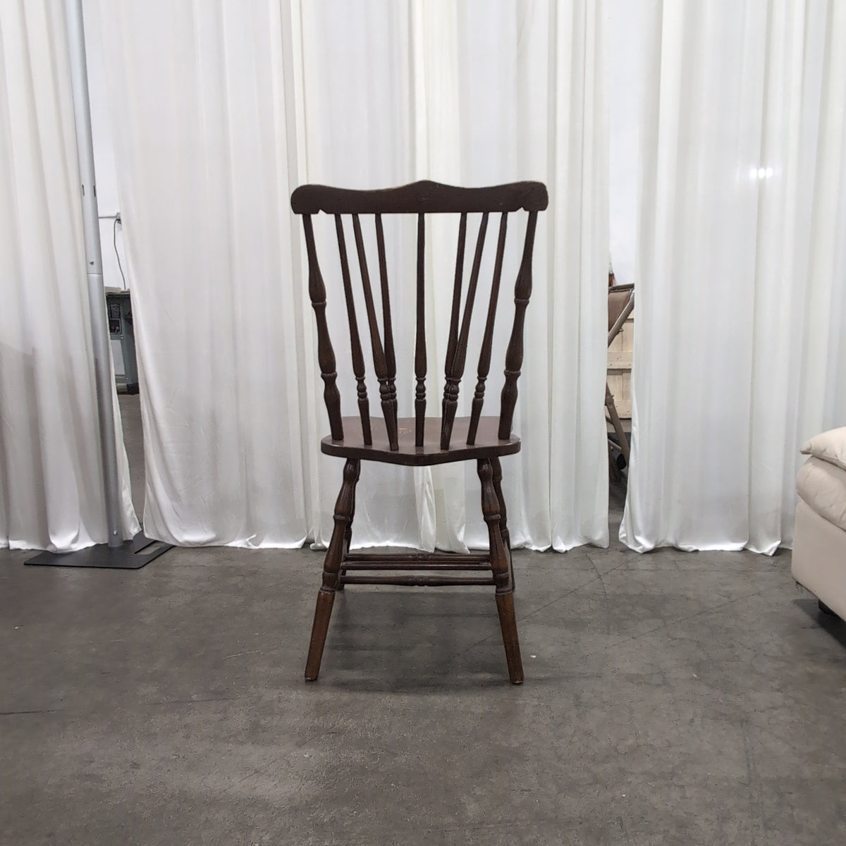 Traditional Brown Spindle Back Wood Chair