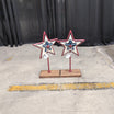 Overjoyed Boutique Patriotic Layered Decorative Star in Metal and Wood