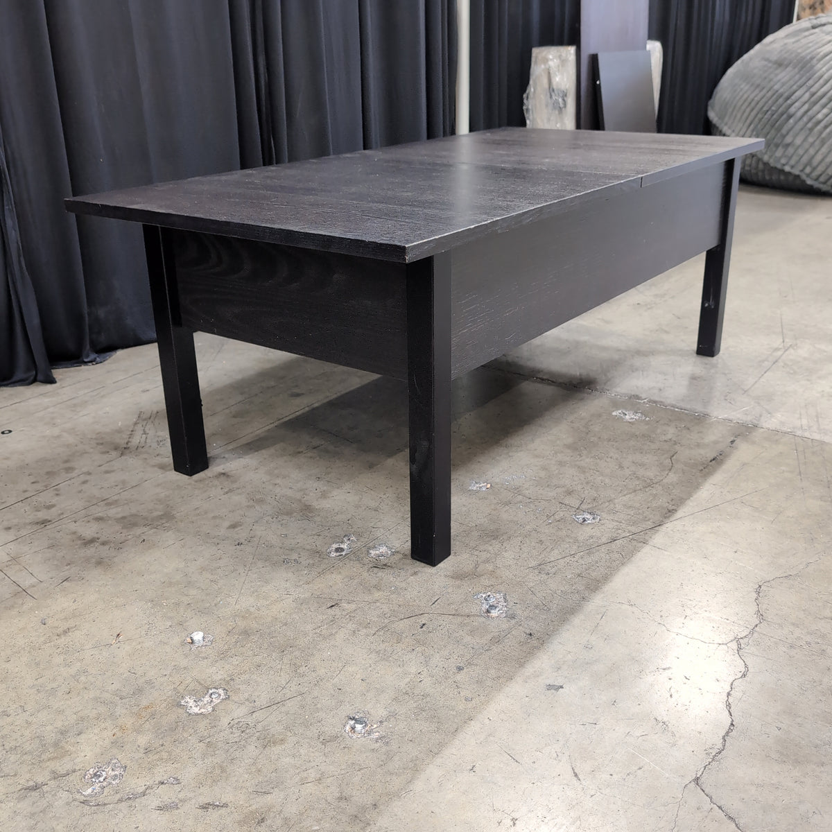 Rectangular Dark Grey Wood Coffee Table