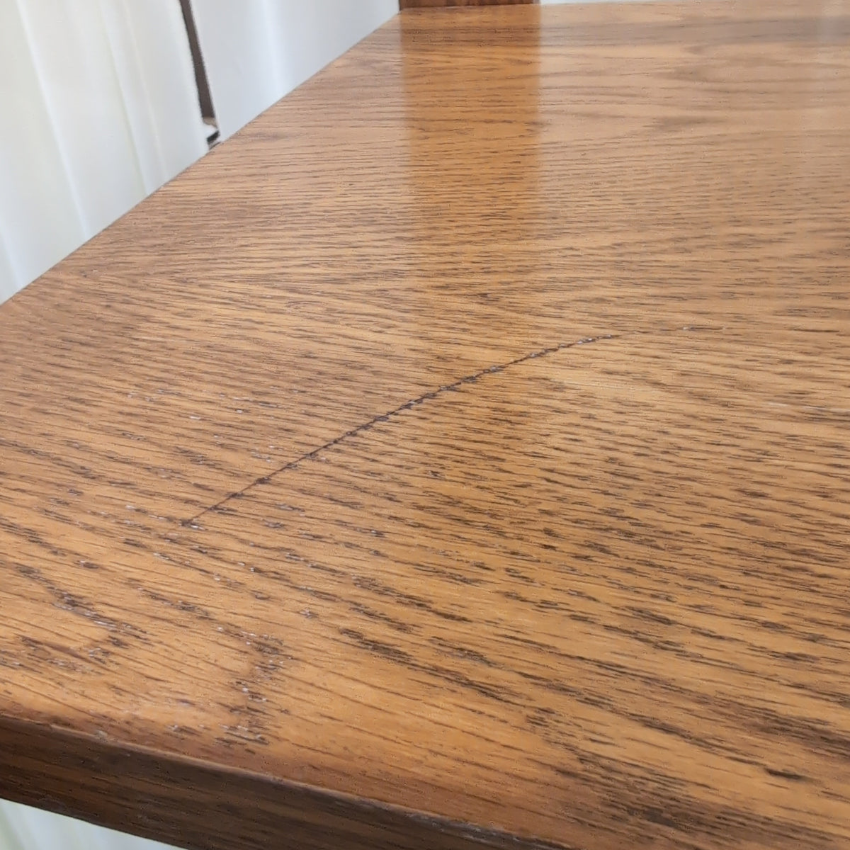 Medium Brown Wood Bookcase with Geometric Cabinet Door