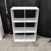 White Six-Cubic Bookcase with Open Shelves
