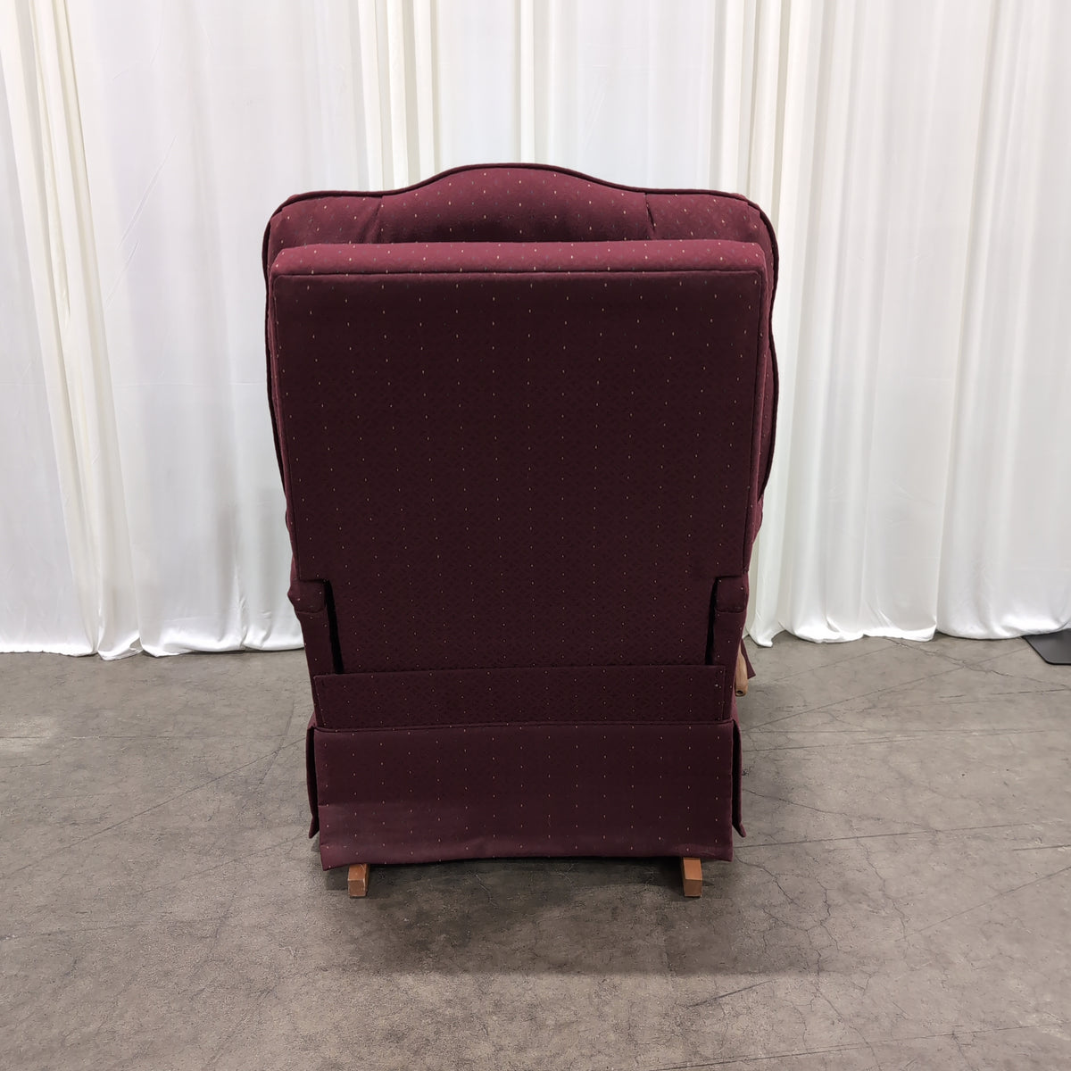 Deep Red Tufted Recliner in Fabric