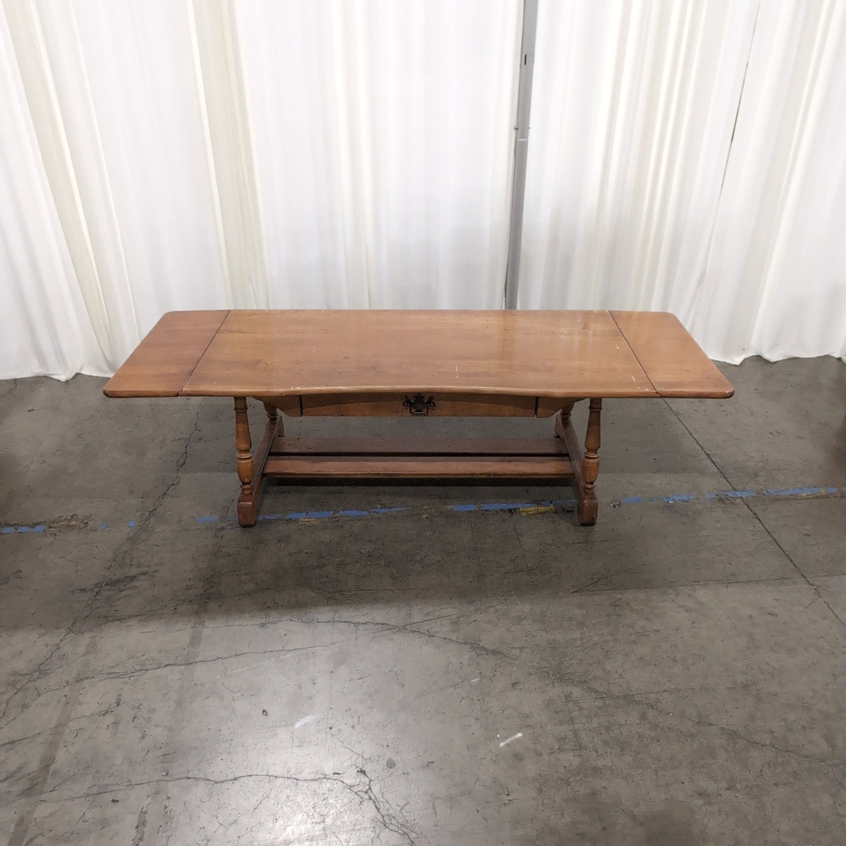 Traditional Medium Brown Wood Coffee Table with Drop Leaves