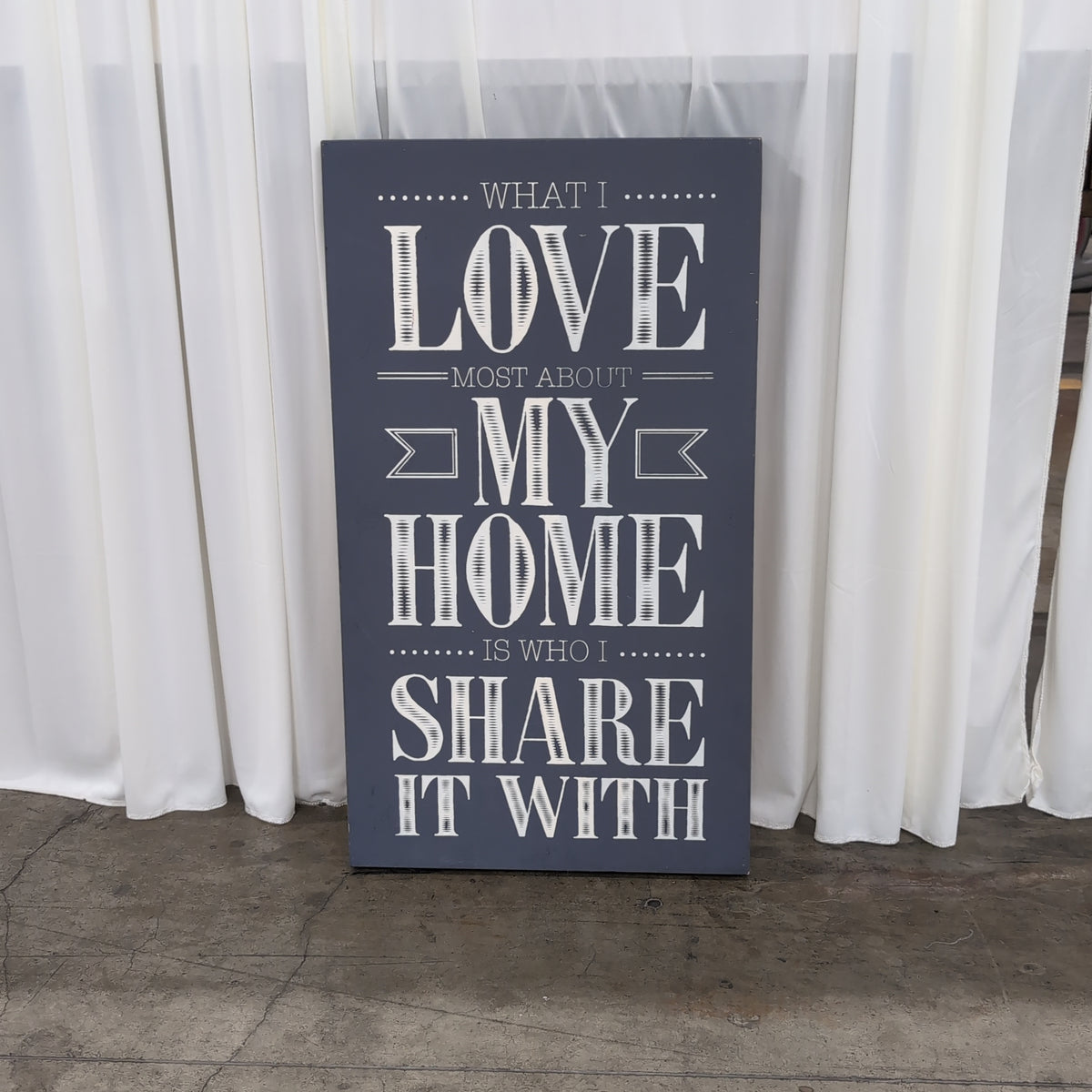 Inspirational Home Quote Wall Sign in Wood