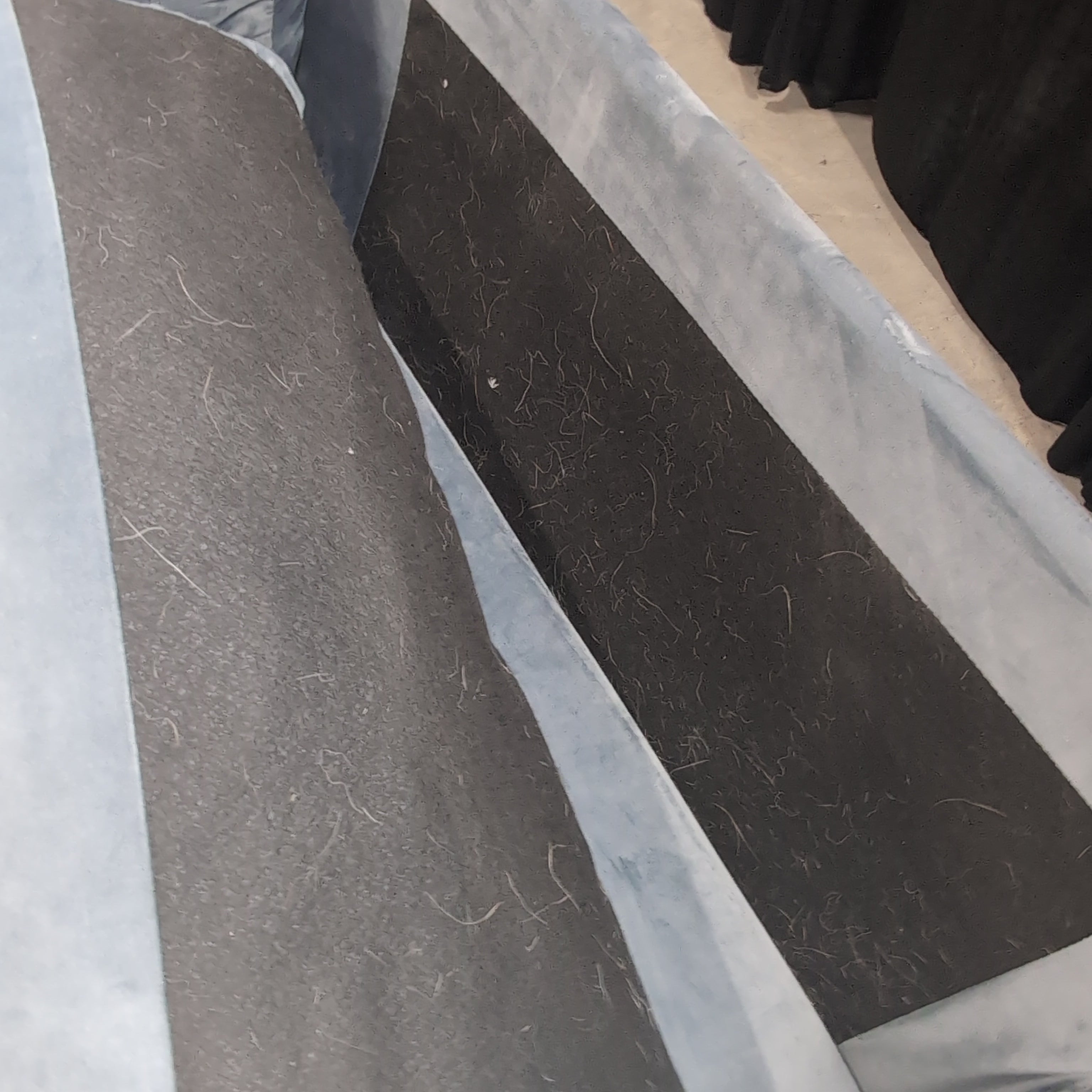 Grey Velvet Track Arm Couch
