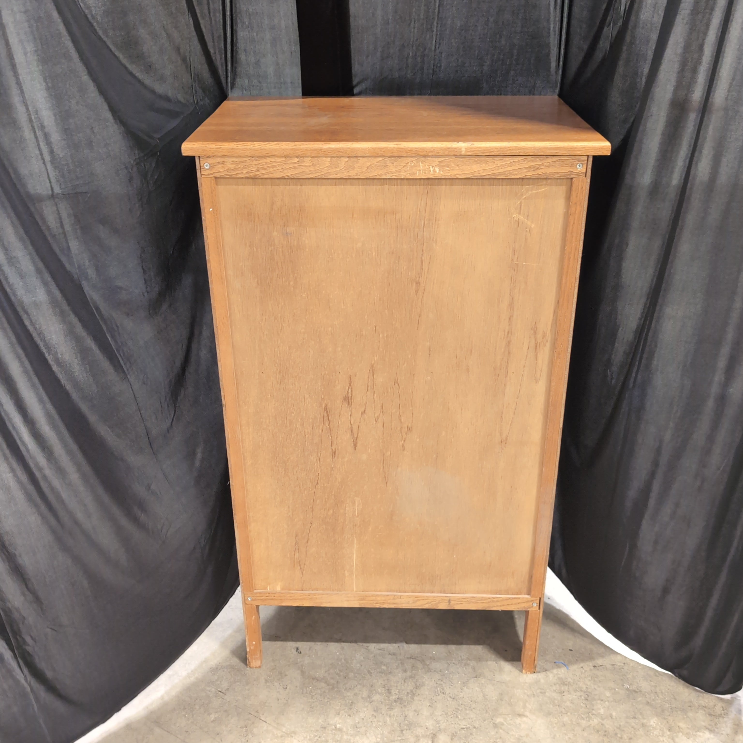 WHITE CLAD Oak Reproduction Icebox with Brass Hardware