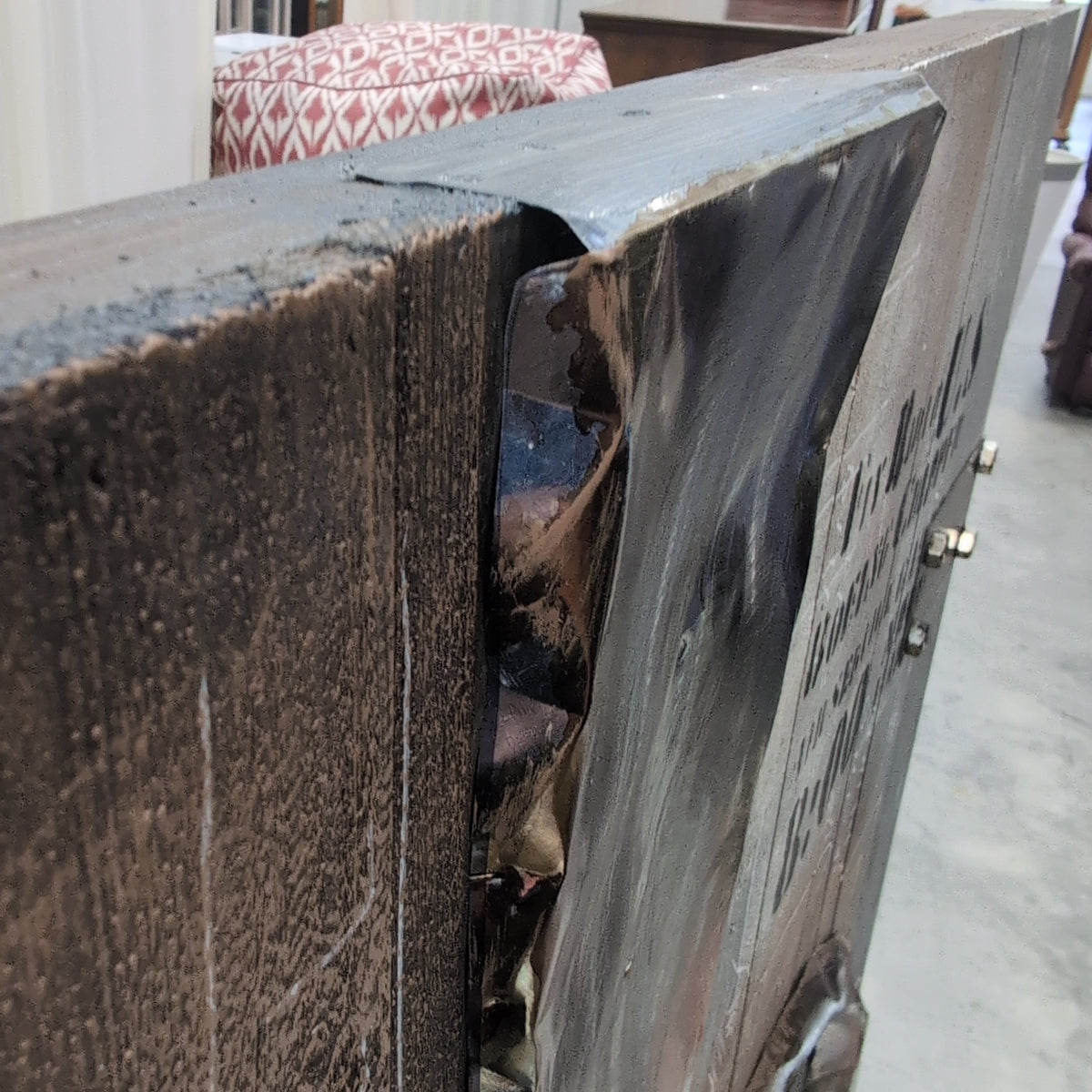 Industrial Mixed Media Wall Art with Propeller Design