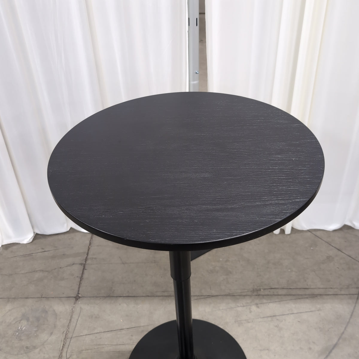 Black Round Adjustable Height Bar Table