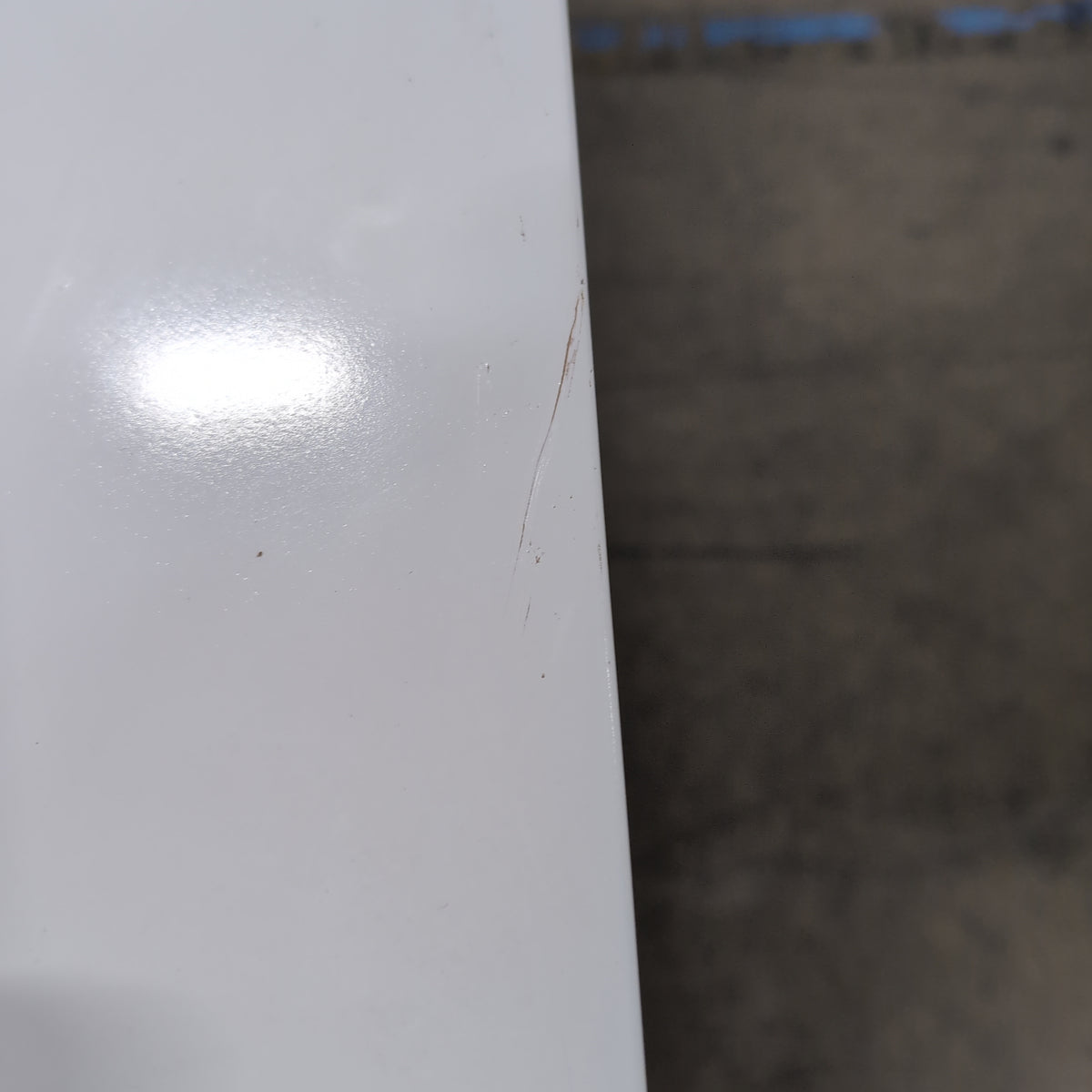 Modern White Square End Table with Storage Shelf