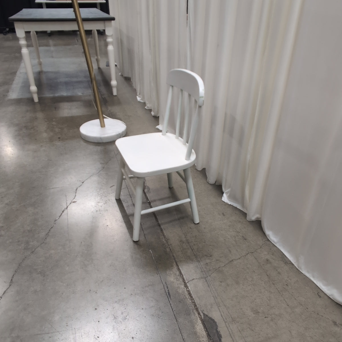 White Painted Spindle Back Chair