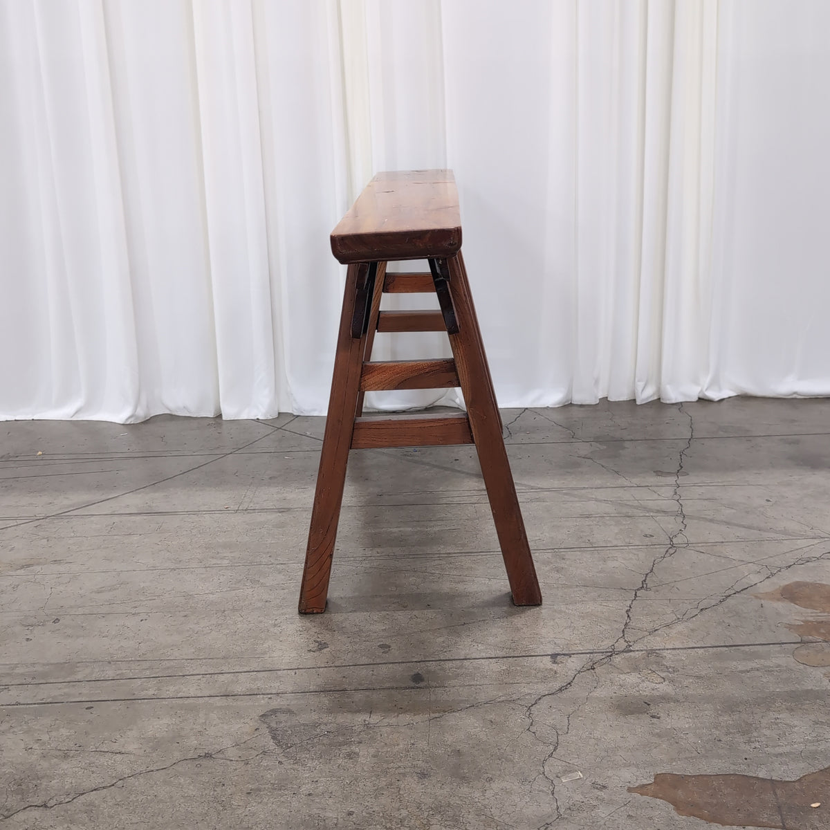 Simple Light Brown Wood Bench