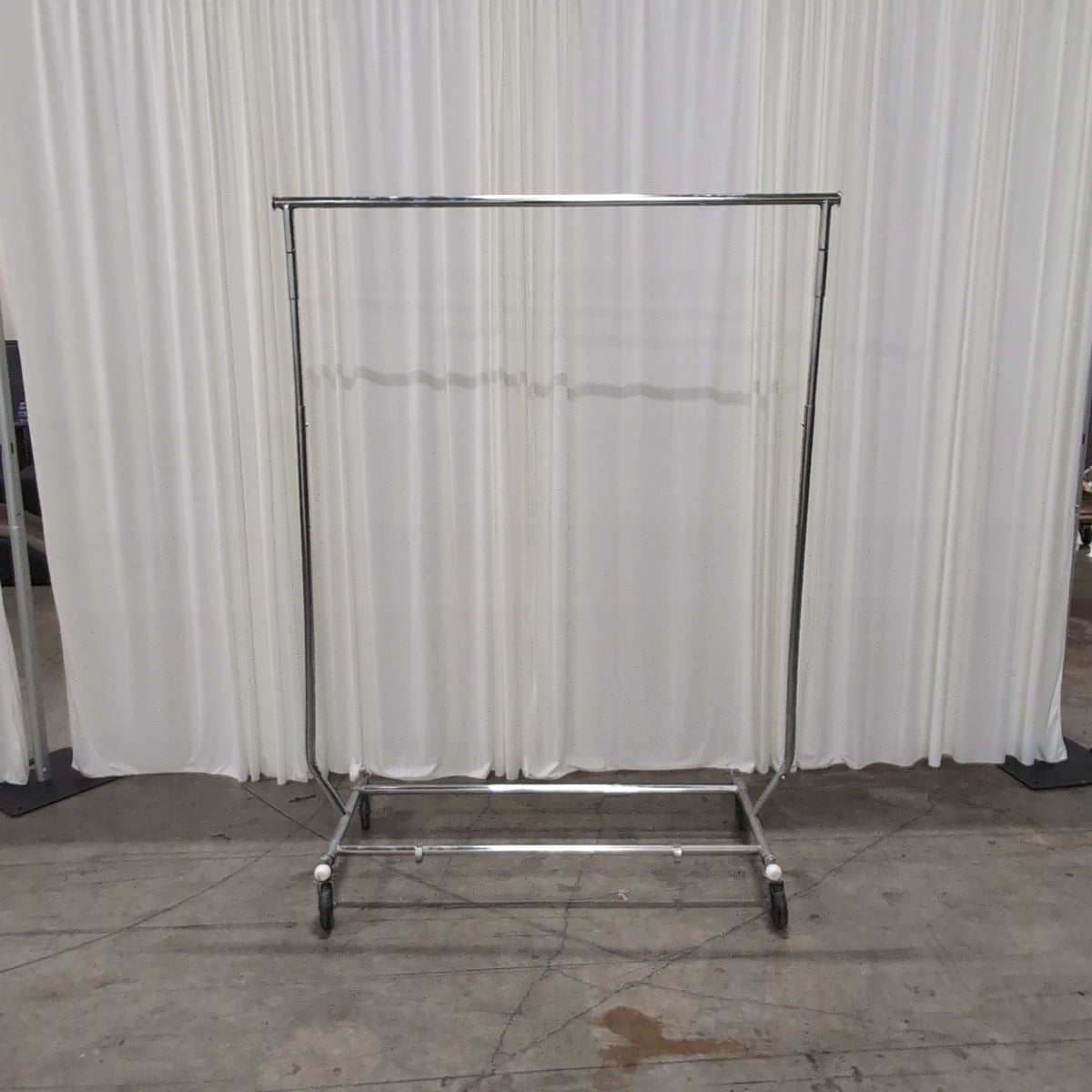 Chrome Plated Metal Clothing Rack with Casters