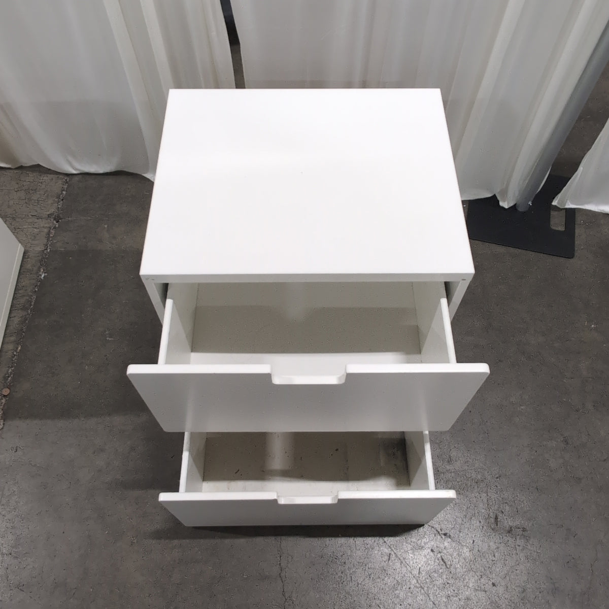IKEA White Two-Drawer Modular Storage Unit with Recessed Pulls