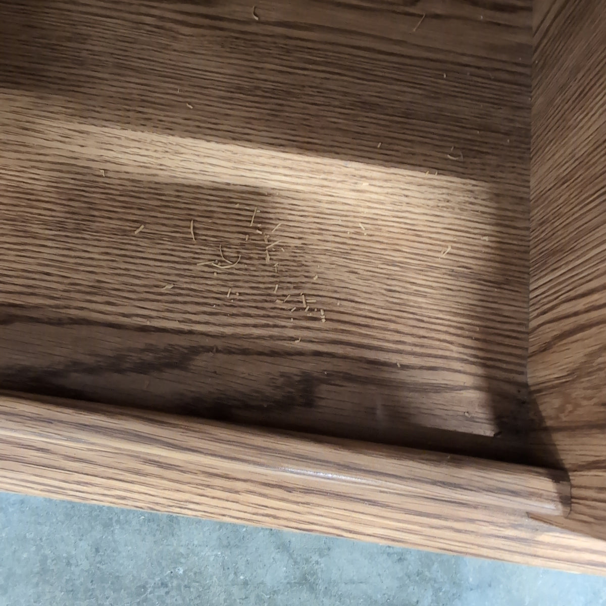 Light Brown Wood Cabinet with Sliding Glass Door