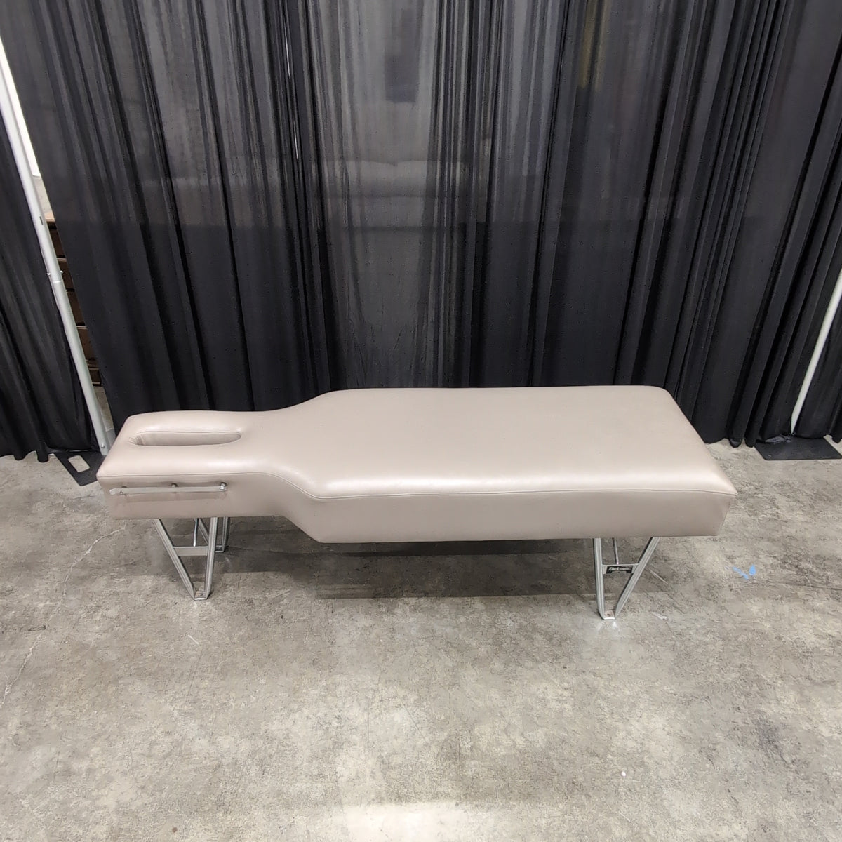 Neutral Light Gray Portable Massage Table with Face Cradle