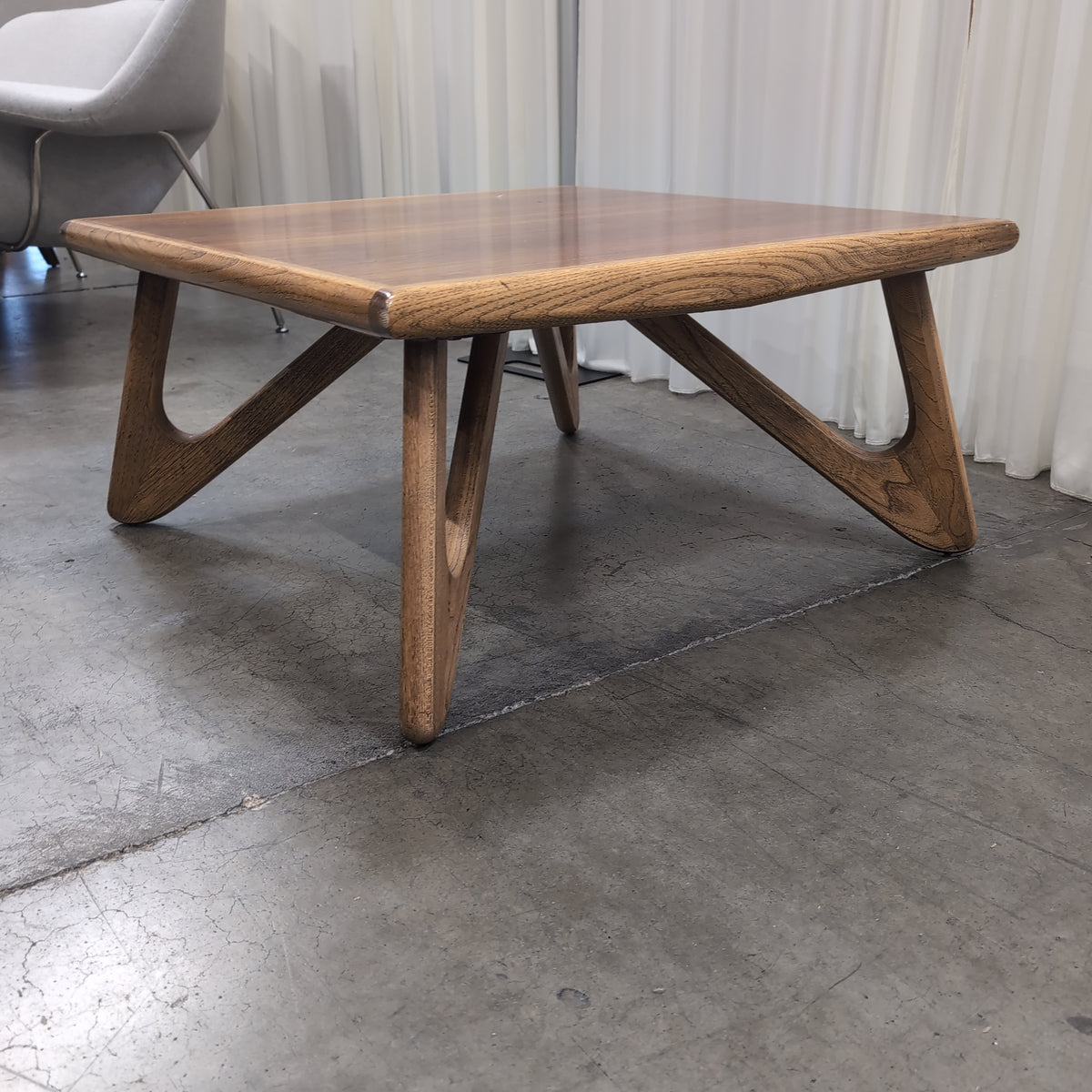 Warm Toned Square Wood End Table
