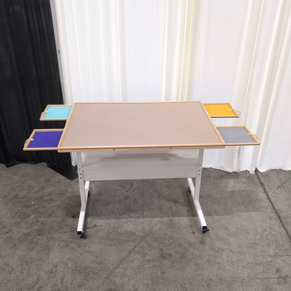 Mobile Wood Frame Whiteboard with Casters