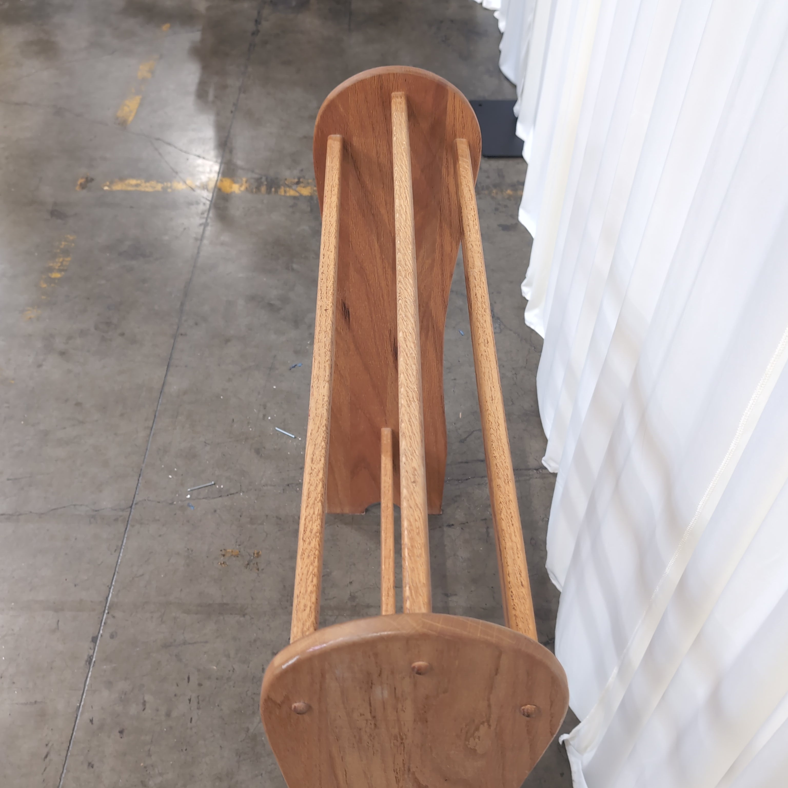 Natural Hardwood Three-Rung Quilt Rack