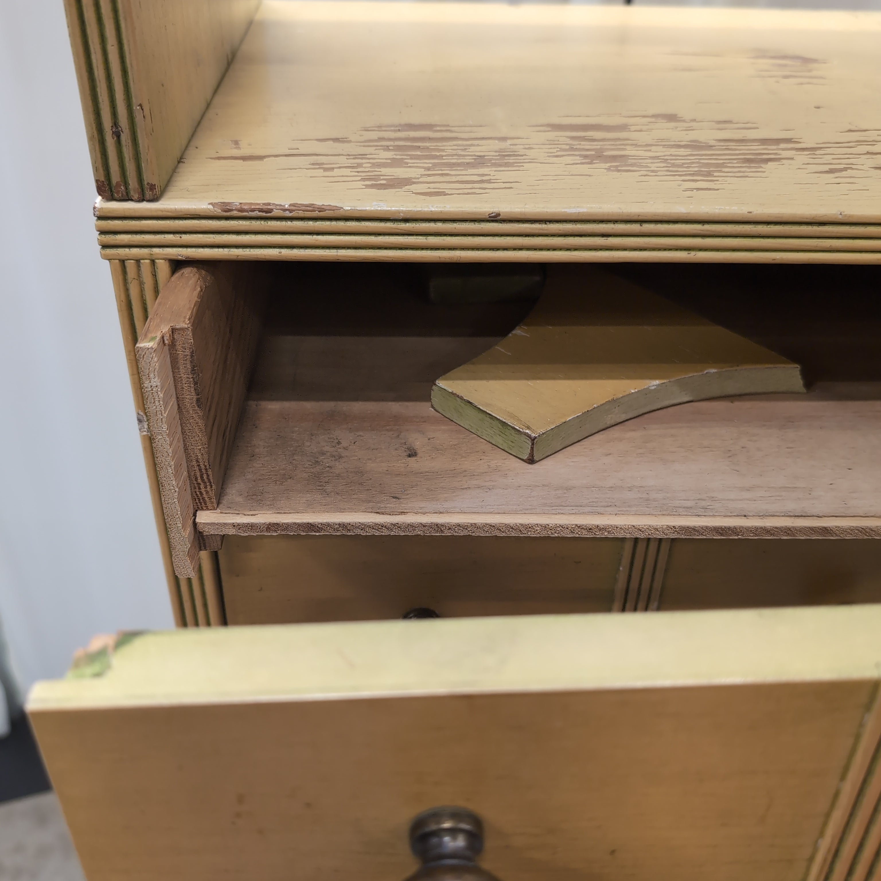Honey Wood Multi-Drawer Apothecary Dresser