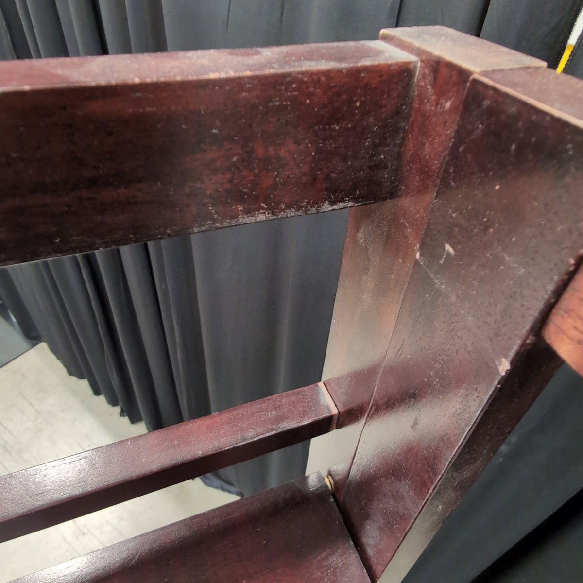 Dark Cherry Four-Shelf Ladder Bookcase in Wood