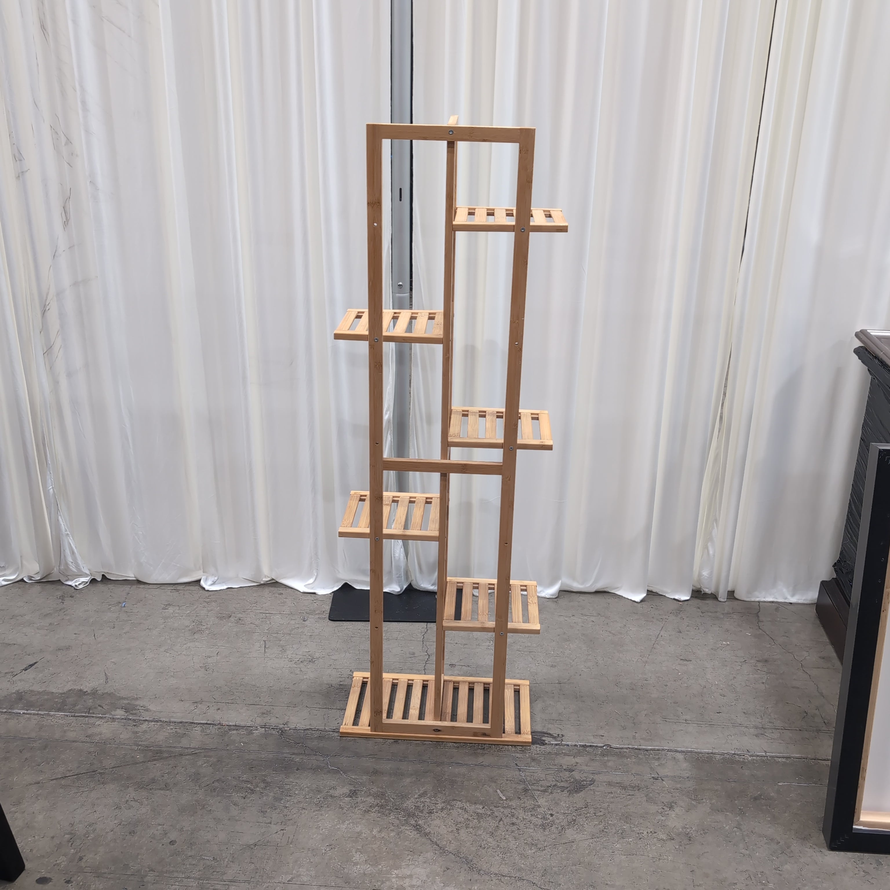 Natural Bamboo Three-Tiered Storage Shelf