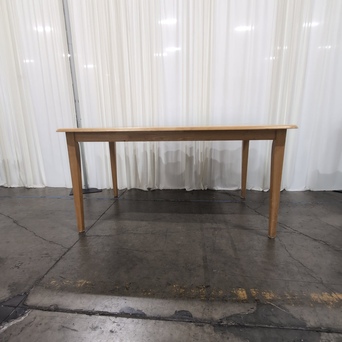 Light Wood Rectangular Dining Table in Natural Finish