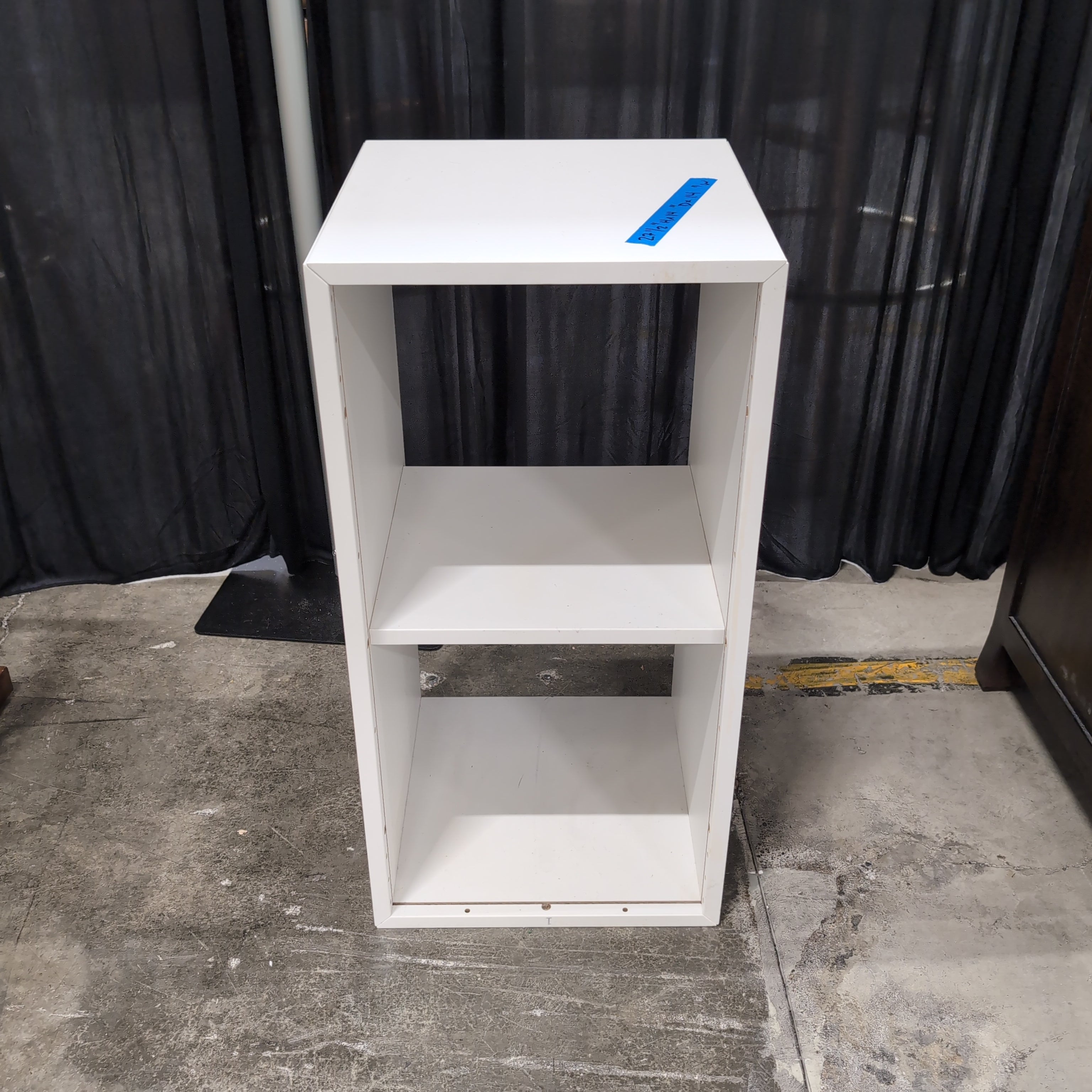 White Two-Shelf Open Bookcase