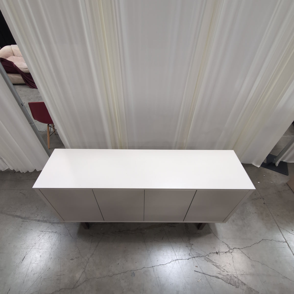 Light Grey Four-Door Storage Buffet