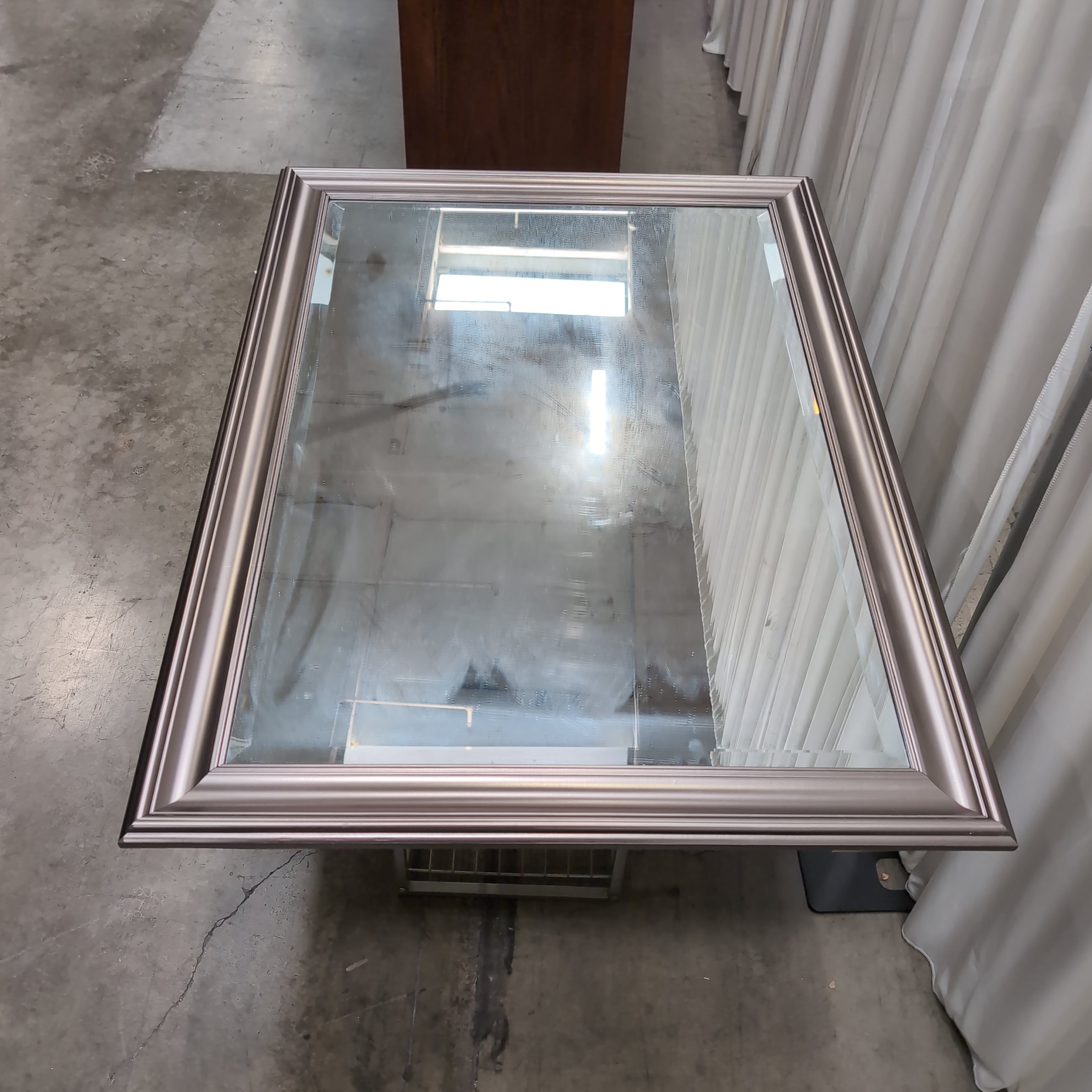 Molded Champagne Finish Rectangular Wall Mirror